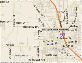 Map of Medford Oregon